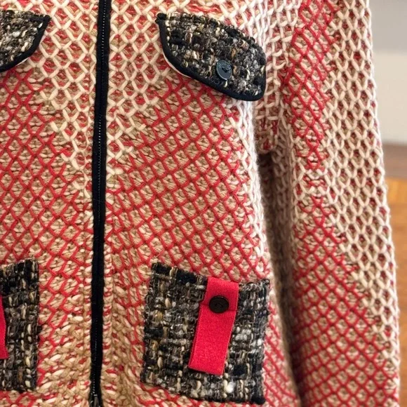 Tricot Chic Zip Up Cardigan